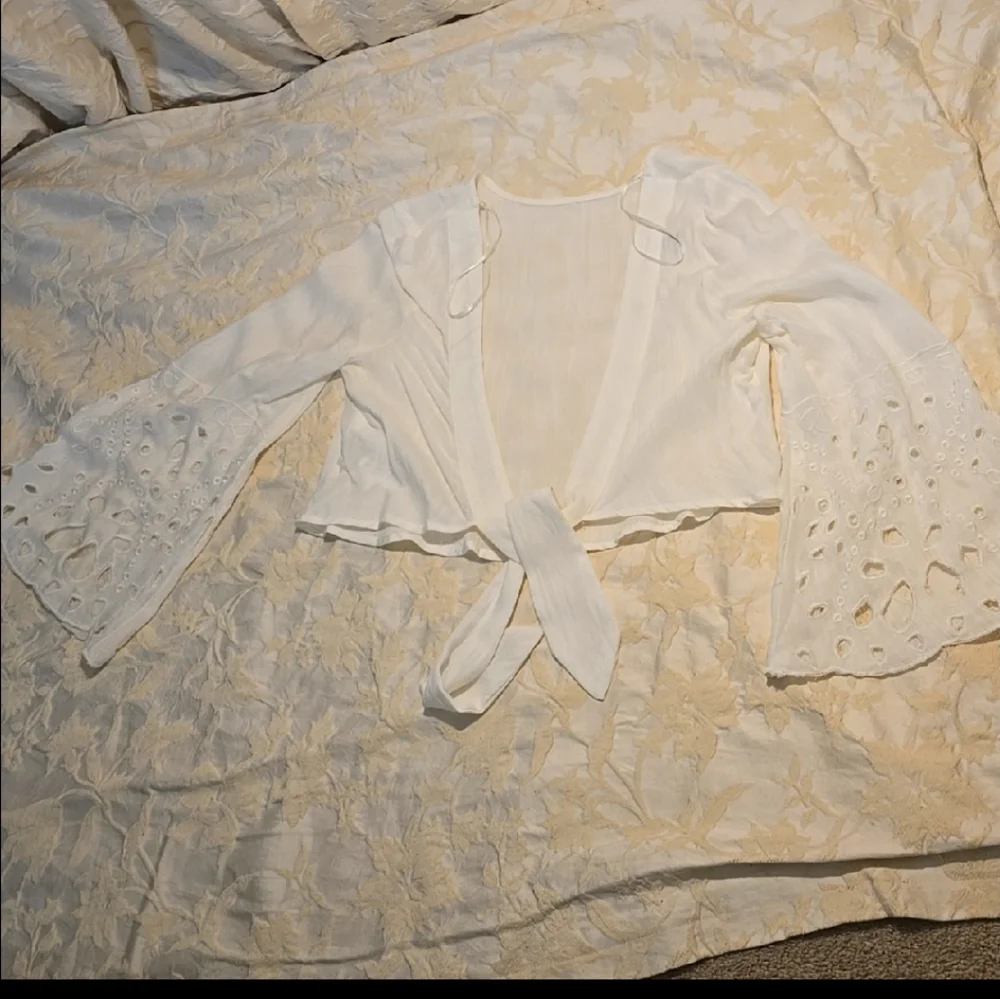 White Bell Sleeve Blouse - Picture 3 of 5